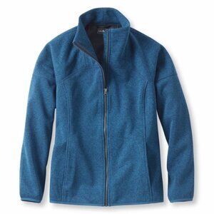 L.L.Bean Sweater Fleece Jacket | Blue | Full-Zip | High Collar